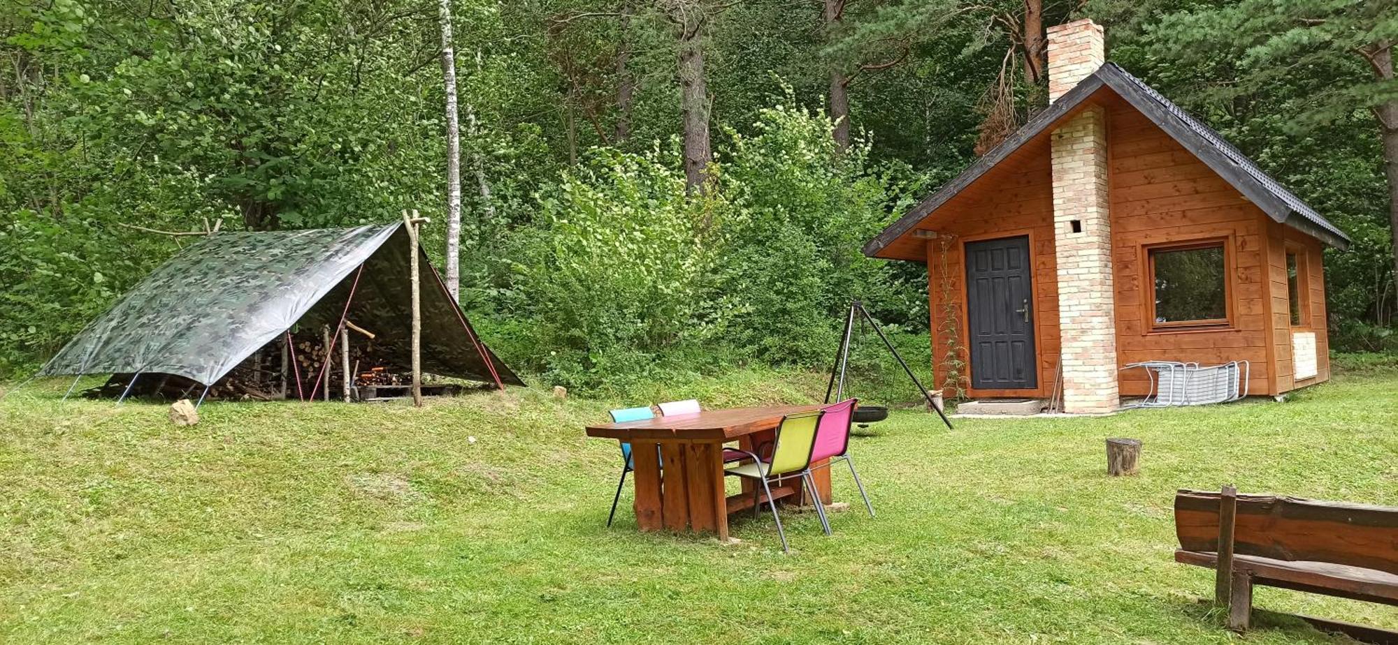 Survivalowa Chata W Lesie Bukowsko Ngoại thất bức ảnh